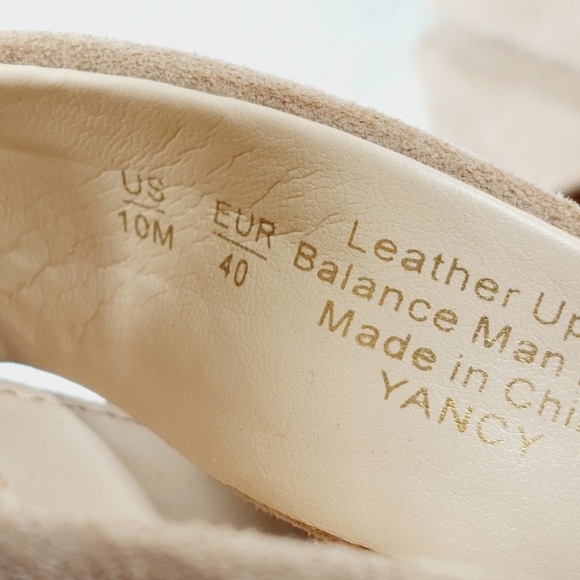 NEW Sam Edelman Yancy Nude Tan Leather Ankle Strap Sandals O85 - Picture 12 of 13